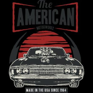 American Muscle Car SVG PNG | Classic USA Car Vector | Retro Hot Rod Clipart for Cricut
