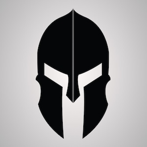 Spartan Helmet SVG | Warrior Helmet Silhouette PNG | Ancient Gladiator Clipart for Cricut & Crafts