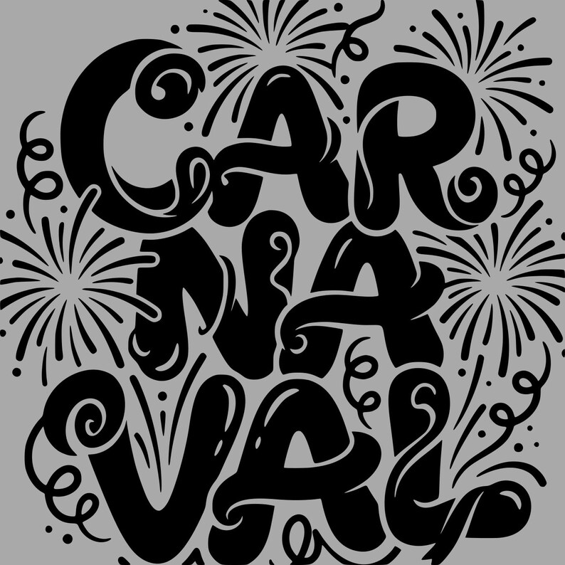 Carnaval Text SVG PNG: Bold Graphic Design (digital Download) - Etsy