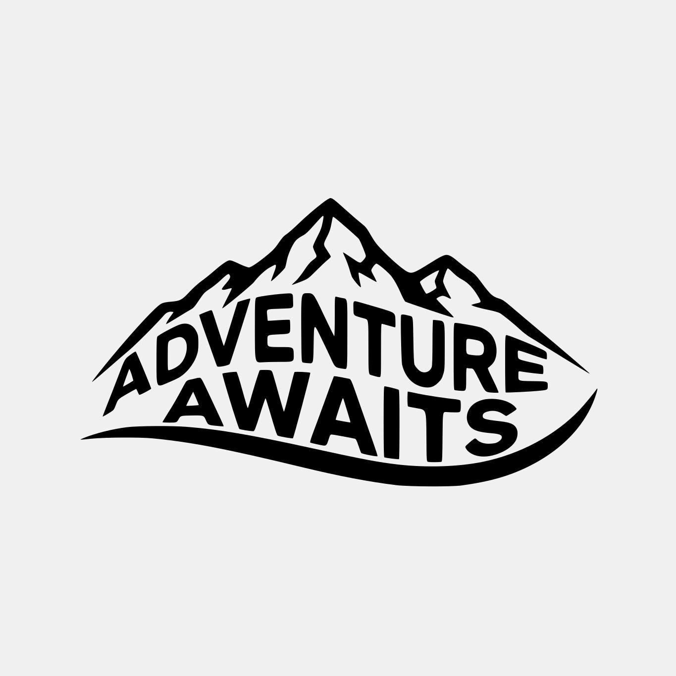 Adventure Awaits Mountain SVG, Outdoor Adventure Graphic, Hiking ...