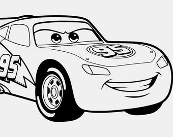 ライトニング・マックィーン 95 (カーズ) デジタルファイル - SVG/PDF