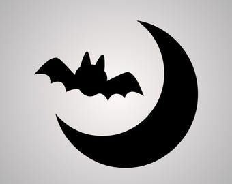 Pipistrello Del Fumetto E Luna Piena. Sfondo Di Halloween Illustrazione Vettoriale 19671464 - Foto 13