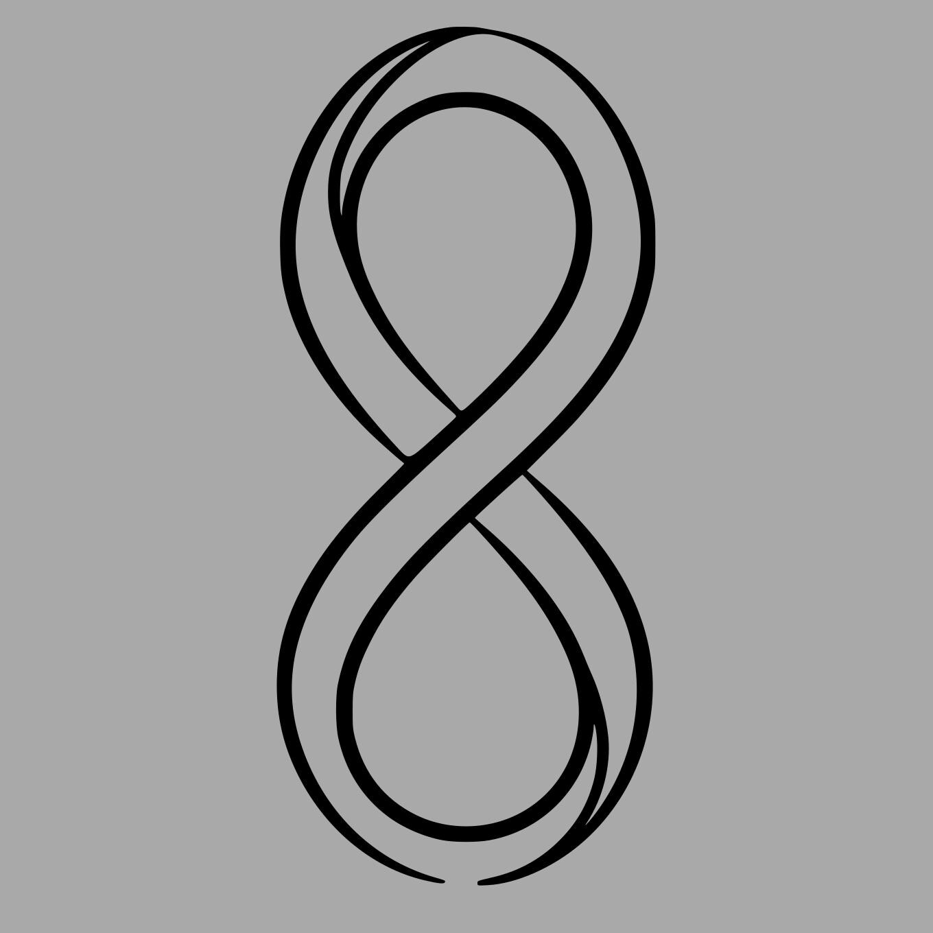 Drawn Infinity Loop Vertical Infinity Loop SVG: Minimalist Hand Drawn Cut File (digital ...