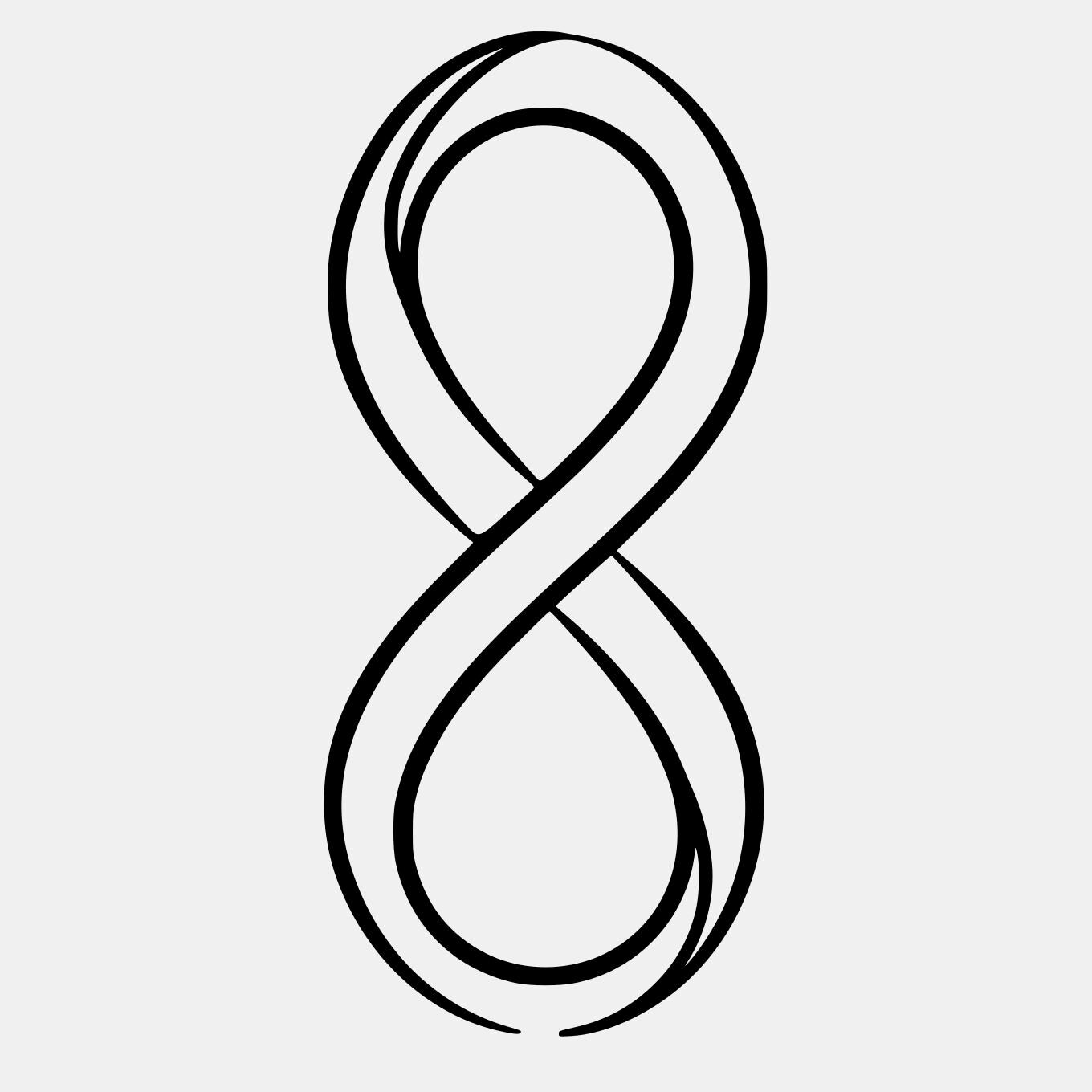 Vertical Infinity Loop SVG: Minimalist Hand Drawn Cut File (digital ...