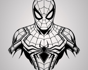 スパイダーマンのシルエット SVG、PNG、Cricut カッティングファイル
