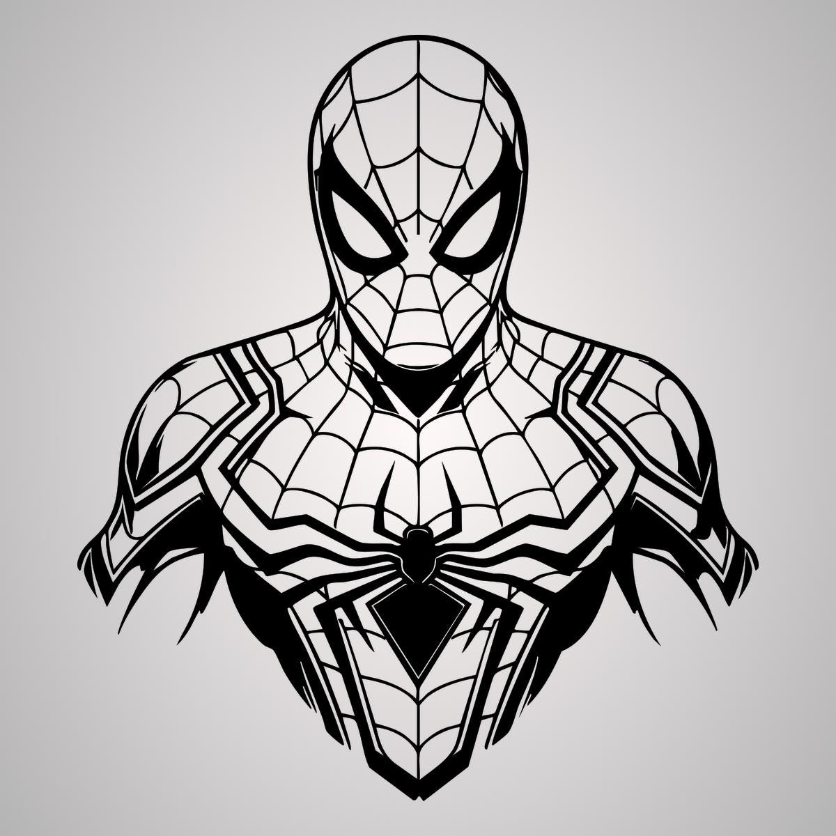 スパイダーマンのシルエット SVG、PNG、Cricut カッティングファイル