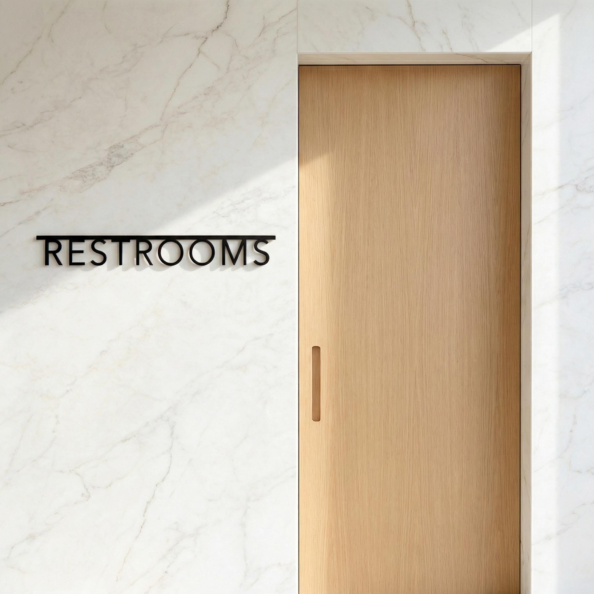 Wc Sign Classy Modern Restroom Sign, Office Wall Decor, Men Women Signs, Gold Wc Sign ...