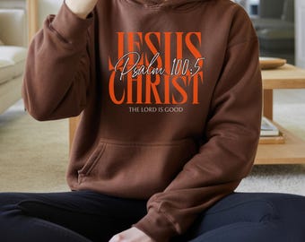 Personalised Jesus Hoodie | Bible Verse Hoodie | Gildan 18500 | God is Good | Trust in the Lord