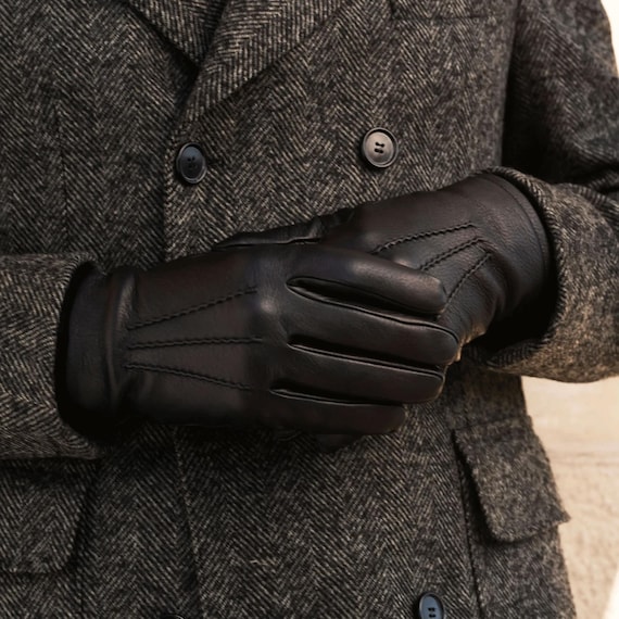 men's insulated leather dress gloves Liberty Glove & Safety AMZ6958BK/M Deerskin Thinsulate Lined Driver Work Glove, Medium, Black (Pack of 2)