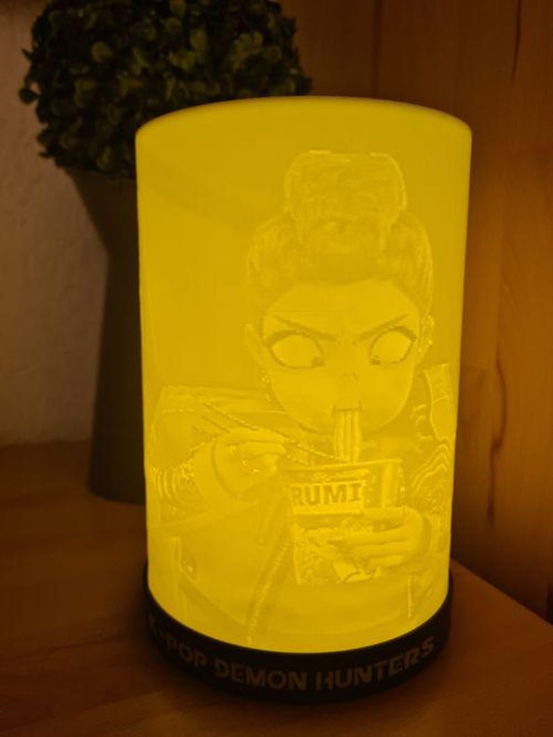Nachttischlampe Samurai Dämon | 3D-Lampe Personalisierbar, Made In France - Als Geschenk Für Erwachsene