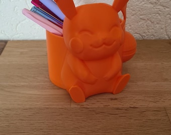 Pen Holder – Orange | 3D printed from eco-friendly PLA | Desk Organizer | Gift Idea