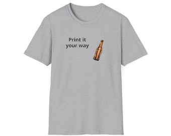 Father's Day beer label T-shirt | German "You're not you when you're thirsty" design