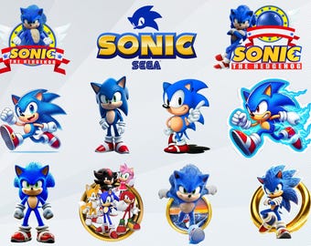Sonic Png Bundle, High Quality, Sonic Clipart Png, Sonic Silhouette, Sonic Birthday, Sonic print, Baby shirt Diy, Sonic Print Kids Shirt Png