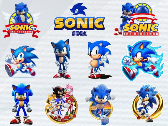 Sonic Png Bundle, High Quality, Sonic Clipart Png, Sonic Silhouette, Sonic Birthday, Sonic print, Baby shirt Diy, Sonic Print Kids Shirt Png