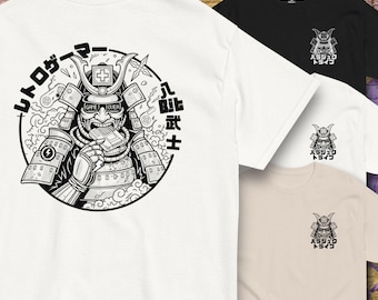 Japanisches Streetwear Samurai T-Shirt | Retro Gaming Grafik Te |  Tokyo Urban Style