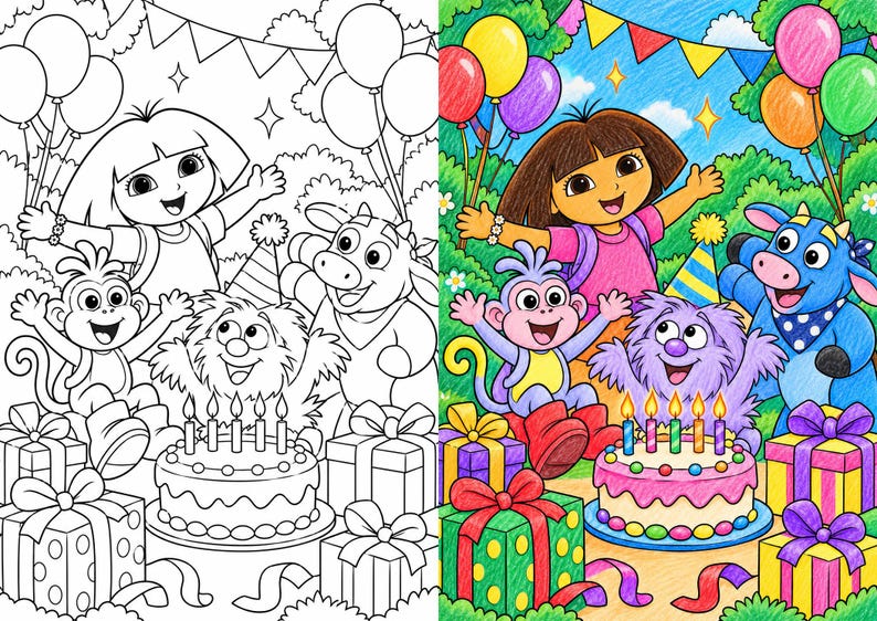 Coloring Book for Kids, Fun Printable Activity Book - Etsy
