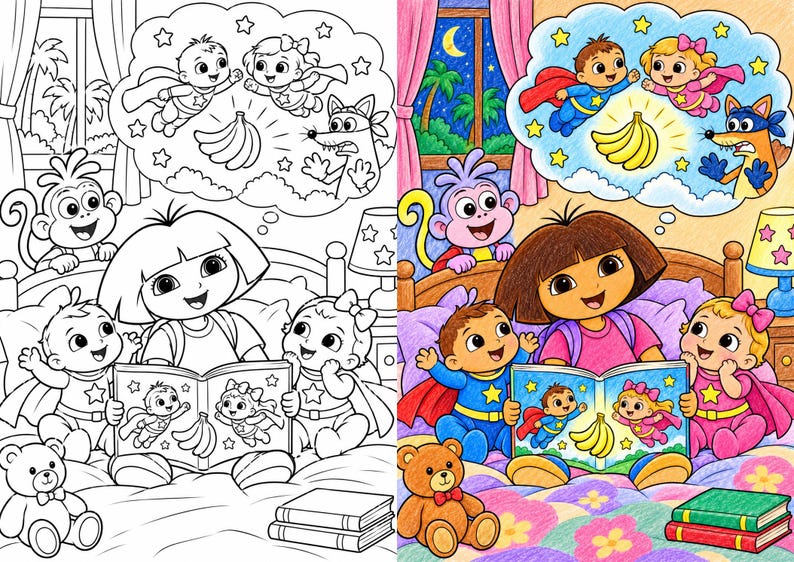 Coloring Book for Kids, Fun Printable Activity Book - Etsy