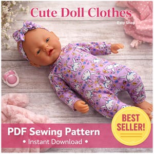 Baby Doll Overall Schnittmuster PDF | Passend für 16-17 Inch Puppen