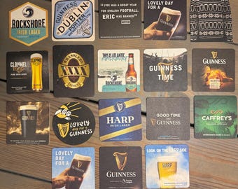 18 posavasos de cerveza Guinness y cervecerías irlandesas: para disfrutar de una experiencia de bar o pub en casa