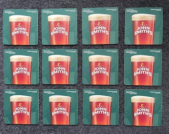12 John Smith's Bitter Beer Mats -  For  Home Bar / Pub Experience