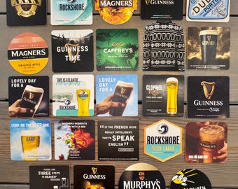 24 X Guinness  and Irish Breweries Beer Mats - For  Home Bar / Pub Experience