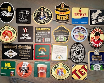 22 Yorkshire Breweries Beer Mats -  For  Home Bar / Pub Experience