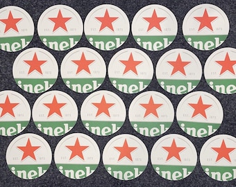 20 Heineken Beer Mats Pack - Genuine - for Home Bar / Pub Experience