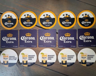 15 Corona Beer Mats -  (3 Designs) For  Home Bar / Pub Experience