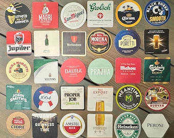 Pakket met 30 Europese bierviltjes (#4) - echt - voor thuisbar-/caféervaring