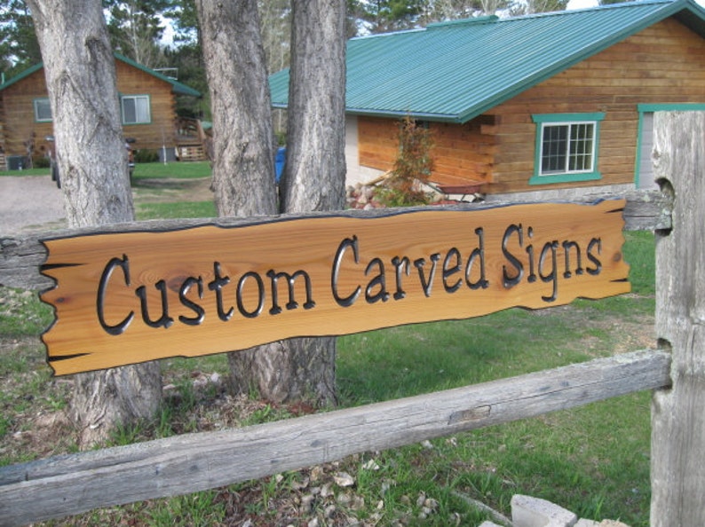 Custom Routed Signs Personalized Wooden Signs 45 X8 Personalized Cabin Signs Cedar Sign Home Decor Wall Decor Deshpandefoundationindia Org