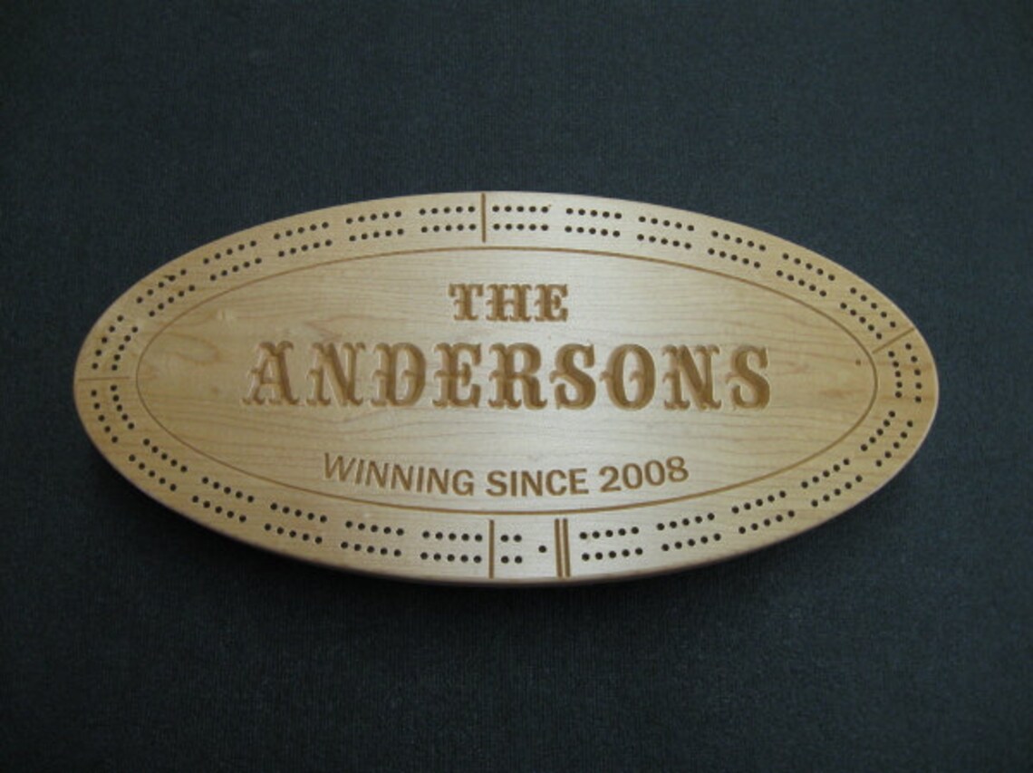Personalized Cribbage Board Custom Cribbage Board Cribbage Etsy