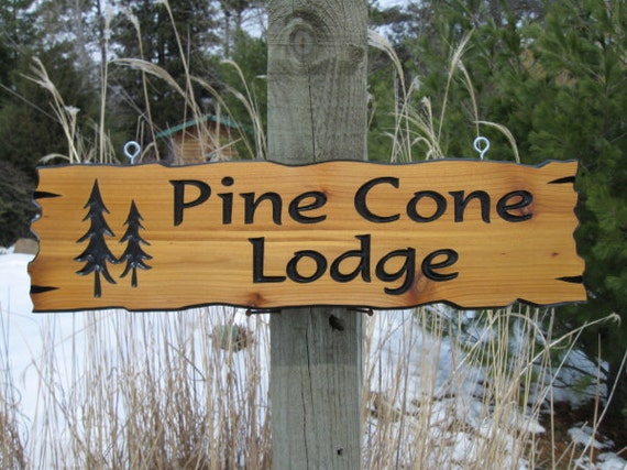 Personalized Cabin Signs Routed Wooden Signs Wooden Etsy
