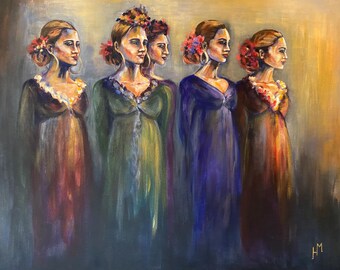 Original painting celebrating womans’ strength, grace and unity.