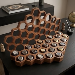 Handmade Vintage Watch Box, Wooden Watch Display Case