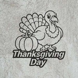 Thanksgiving Turkey SVG | Laser Cut File for Glowforge, Cricut, CNC | Pumpkin & Turkey Wall Decor