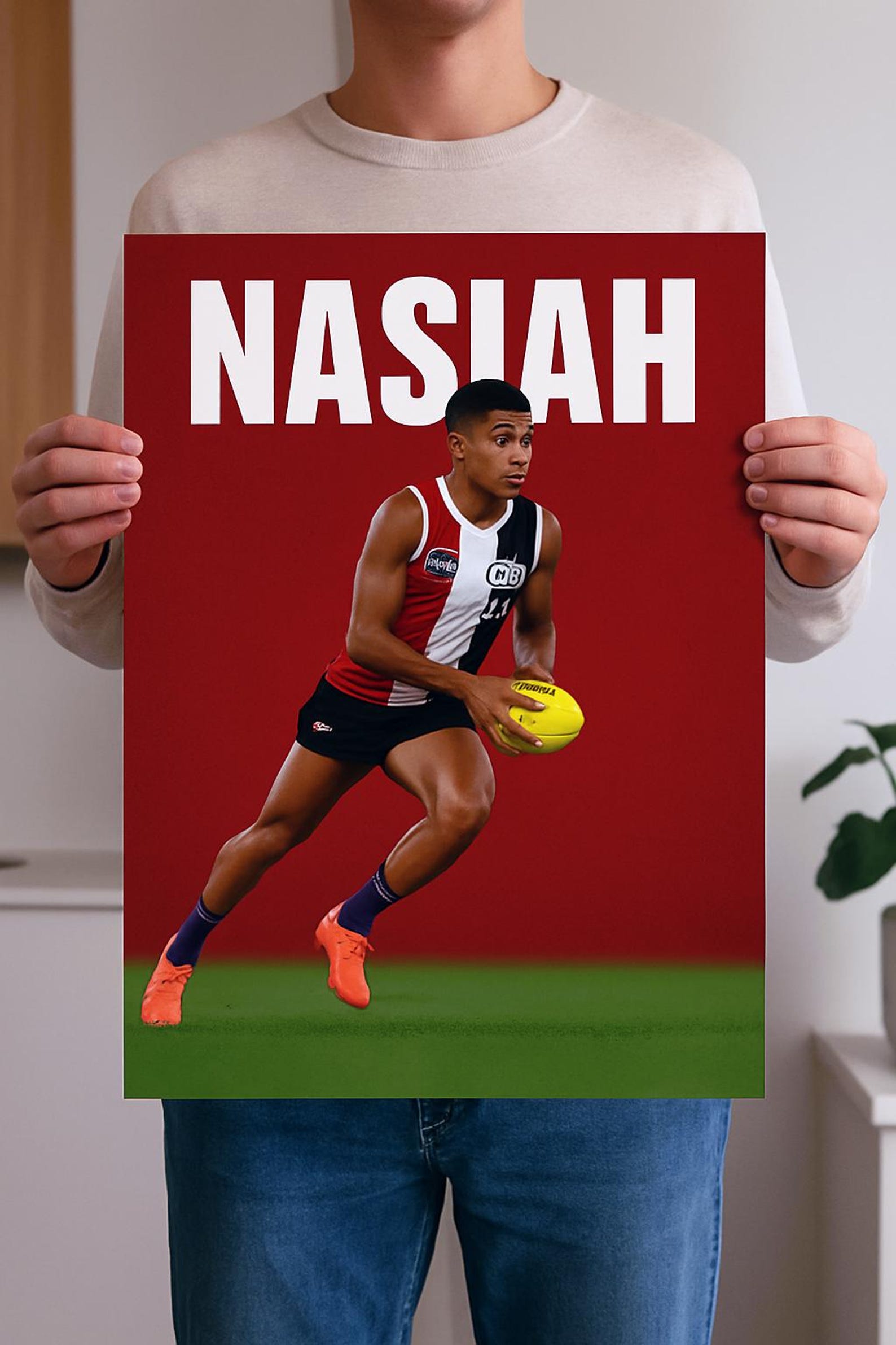 Sants Rizzing Nasiah Wanganeen-milera AFL Poster – St Kilda Saints Rising Star ...