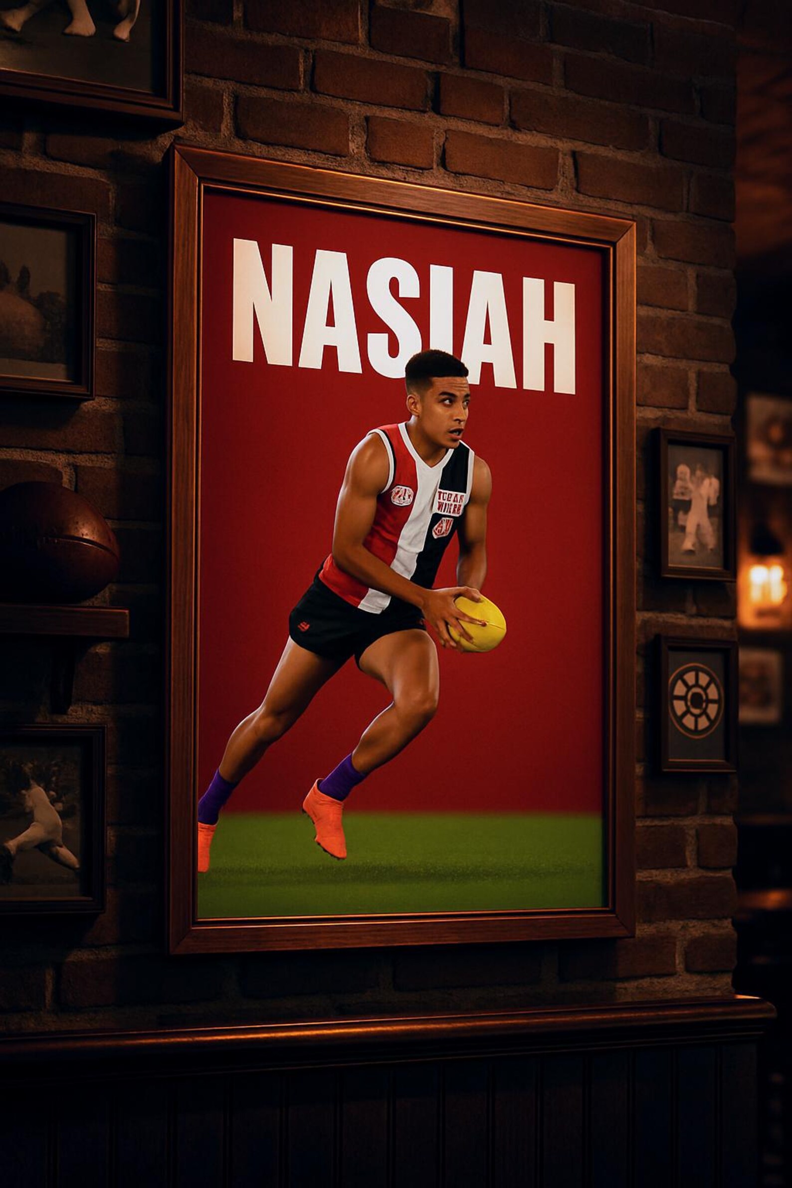Sants Rizzing Nasiah Wanganeen-milera AFL Poster – St Kilda Saints Rising Star ...