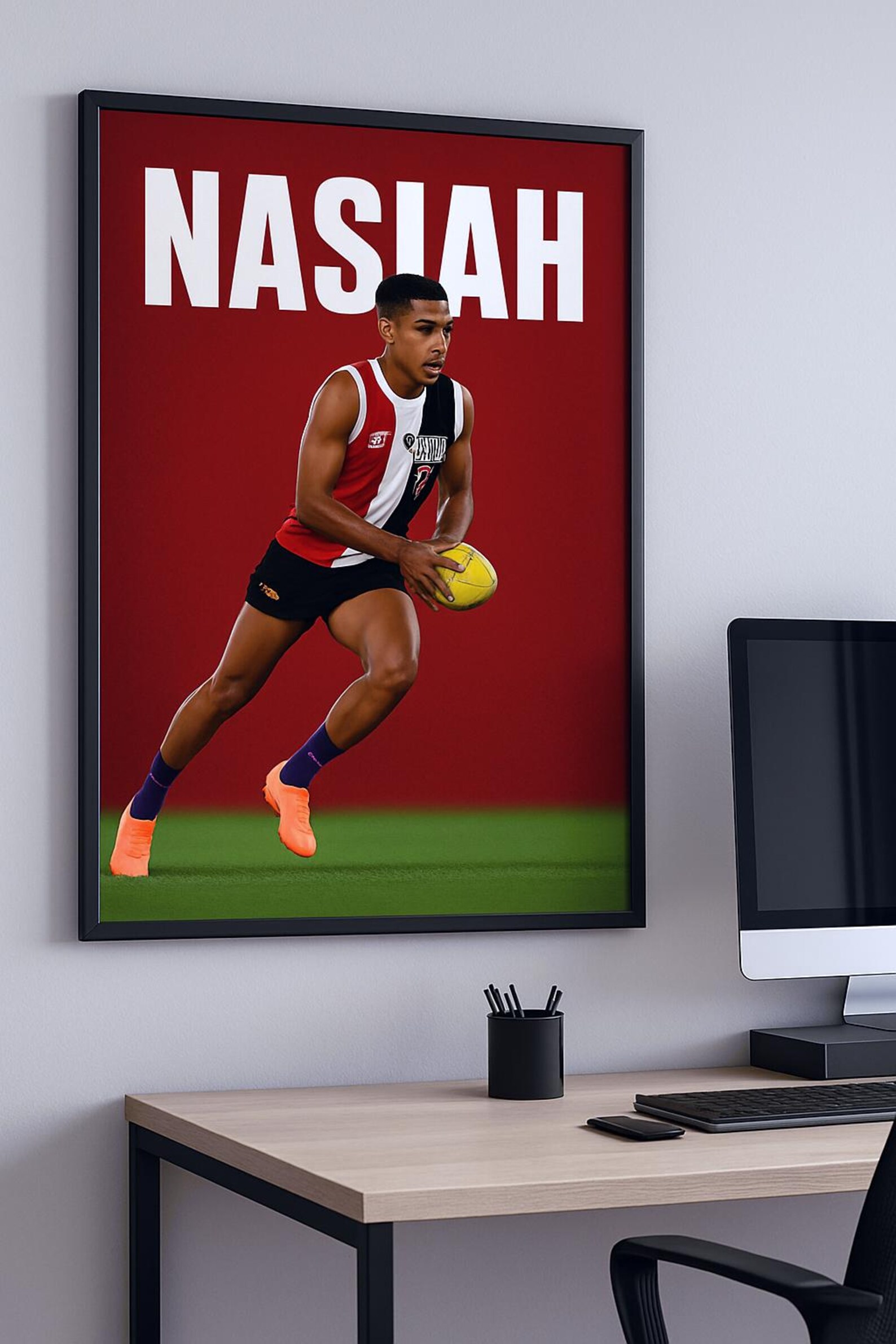 Sants Rizzing Nasiah Wanganeen-milera AFL Poster – St Kilda Saints Rising Star ...