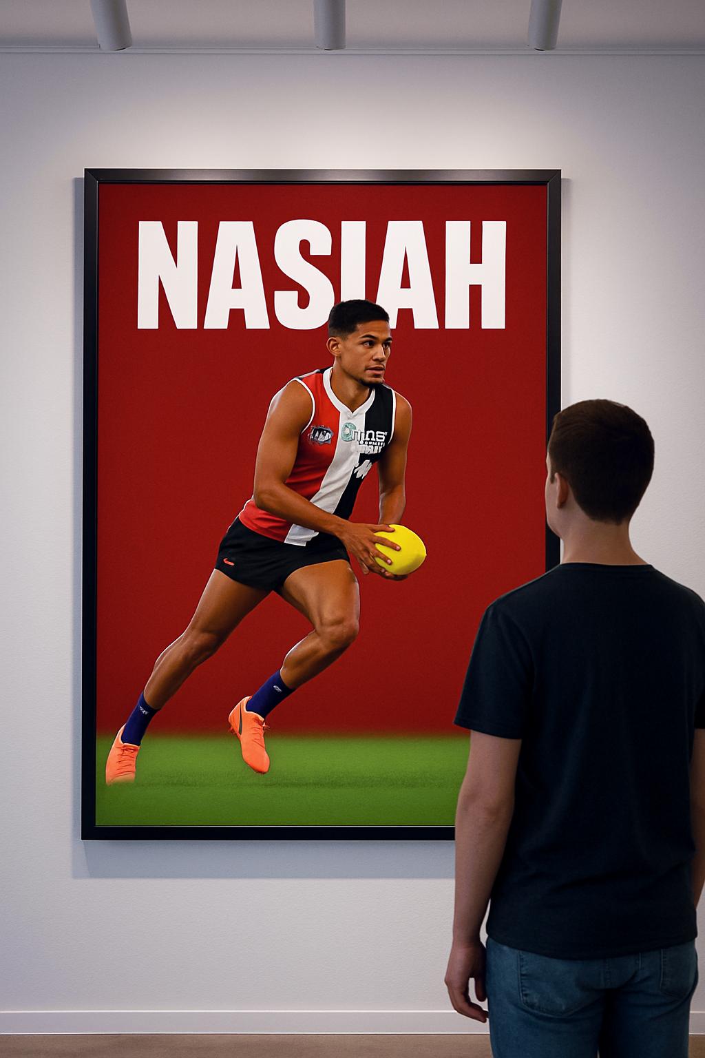 Sants Rizzing Nasiah Wanganeen-milera AFL Poster – St Kilda Saints Rising Star ...