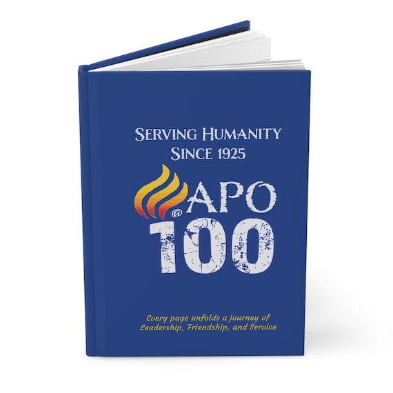 Leadership Hardcover Journal, APO 100-Year Anniversary Friendship Quote Notebook, Service Themed, Gift for Writers, Matte Planner,