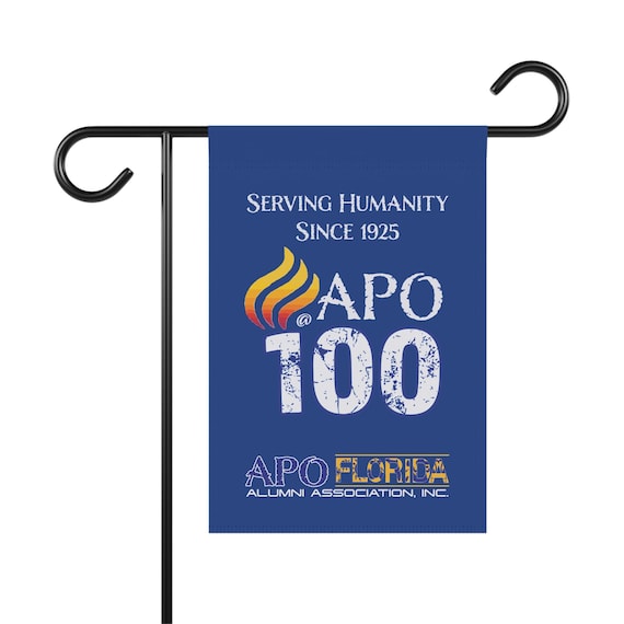 Garden Banner for Celebrating Community and Service, APO Florida Alumni Flag, Outdoor Decor for Events, Yard Sign, Gift for Alumni