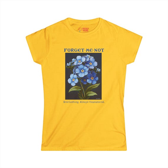 Floral Women's T-Shirt | Forget Me Not Flower Tee, Spring Outfit, Gift for Her, Botanical Shirt, Classy Floral Tee, APO Flower Shirt