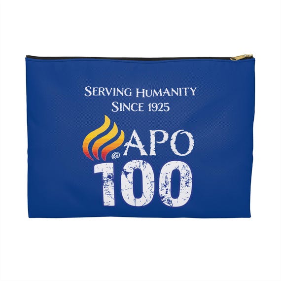 APO 100 Anniversary Accessory Pouch - Personalized Makeup Bag, Travel Organizer, Gift for Volunteers, Charity Event, Eco-Friendly Storage