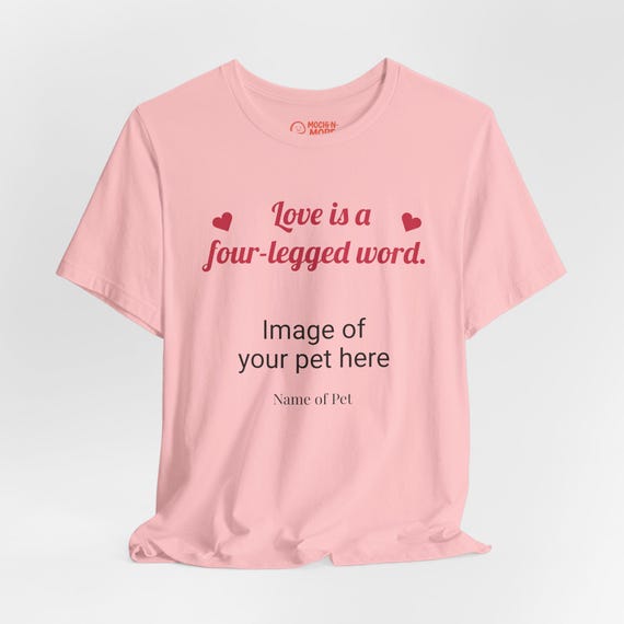 Custom Pet Photo T-Shirt, Dog Lover Gift