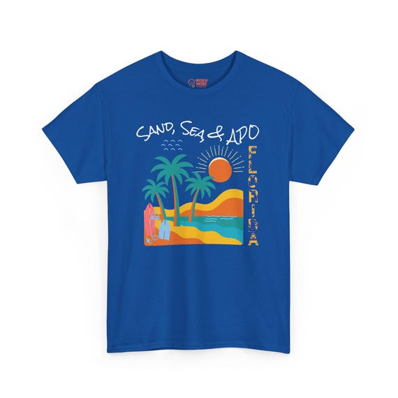 APO Florida Themed Unisex Tee, Tropical Sunset Shirt, Beach Vacation Apparel, Alumni Association Gift, Sand and Sea Graphic Tee