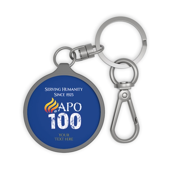 APO 100 Personalized Keyring Tag for Celebrations, Customizable Gift for Friends and Family, Engraved Keychain, Souvenir, Memorable Keepsake