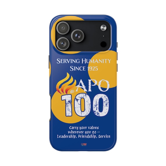 APO Tough Phone Case | Centennial Souvenir, Durable Smartphone Cover, Greek Life Gift, Fraternity & Sorority Accessory