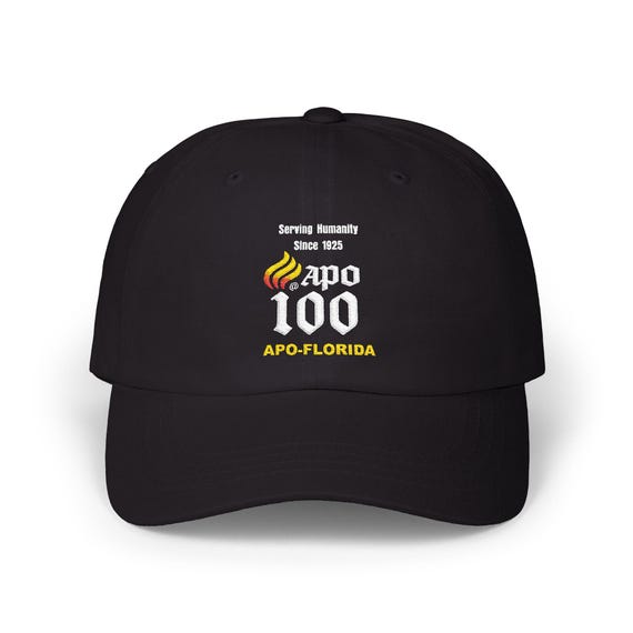 APO 100 Flame Logo Classic Dad Cap | APO-Florida embroidered hat