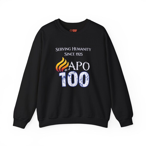 APO Centennial Celebration Crewneck Sweatshirt, Greek Life Apparel, Comfy Gift, Casual Wear, 100 years, gift for APO members