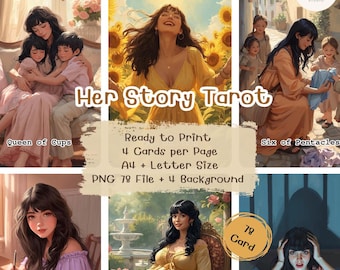 Tarô Her Story – Baralho de Tarô Independente | 78 Cartas + Guia | Cenas da Vida Moderna para Iniciantes